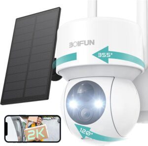 BOIFUN 2K Camara Vigilancia WiFi Exterior Solar