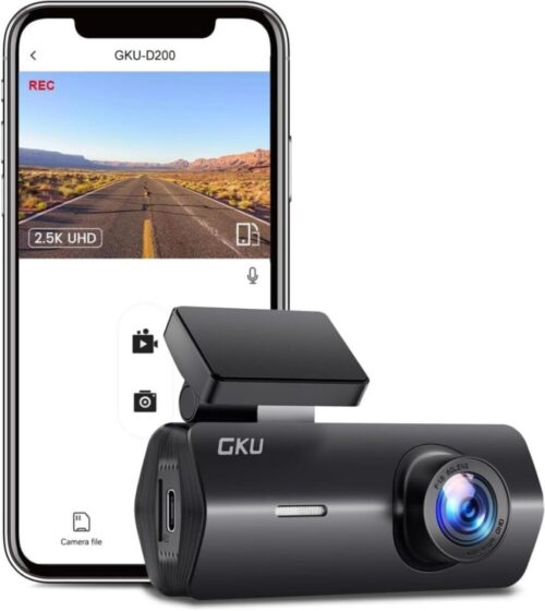 Cámara de Coche WiFi GKU Dashcam Full HD